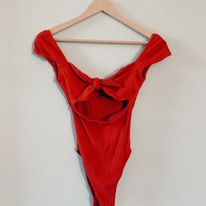 Out From Under for UO Red Bodysuit